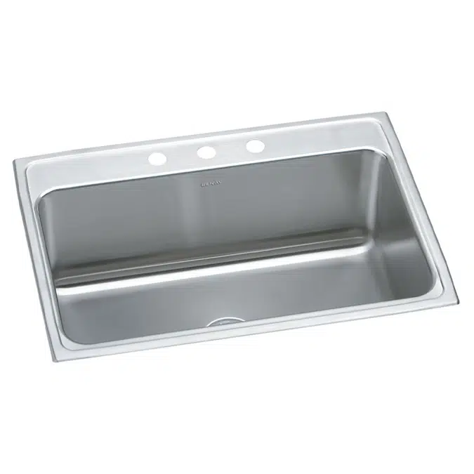 DLR3122121_5_MR2 Lustertone® Classic Stainless Steel 31" x 22" x 11-5/8" Single Bowl Drop-in Sink