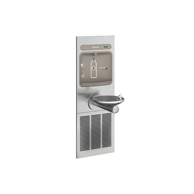 EZWS-ERPBM8K Elkay ezH2O®  Bottle Filling Station with Integral SwirlFlo® Fountain Refrigerated Non-Filtered Refrigerated Stainless