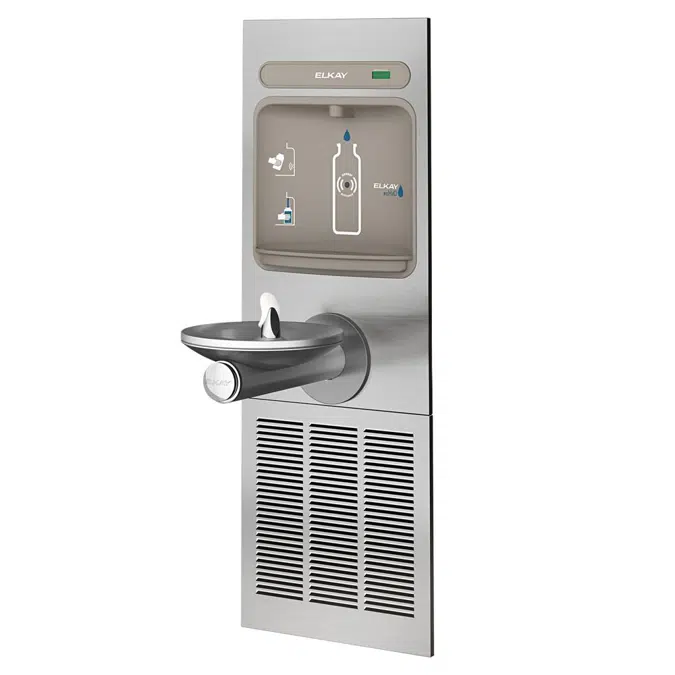 EZWS-ERPBM8K Elkay ezH2O®  Bottle Filling Station with Integral SwirlFlo® Fountain Refrigerated Non-Filtered Refrigerated Stainless