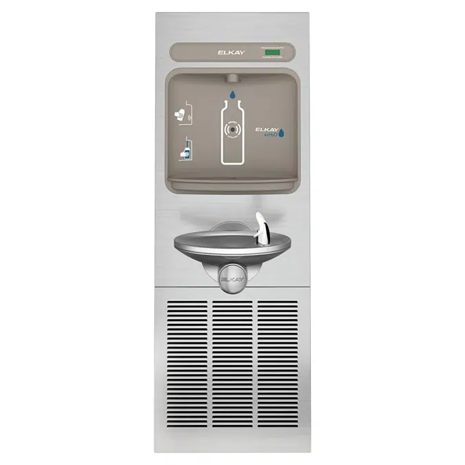 EZWS-ERPBM8K Elkay ezH2O®  Bottle Filling Station with Integral SwirlFlo® Fountain Refrigerated Non-Filtered Refrigerated Stainless