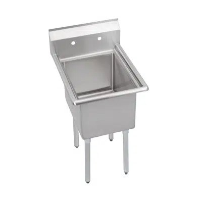 Зображення для 1C18X18-0X Elkay® Dependabilt™ Stainless Steel 23" x 23-13/16" x 44-3/4" 16 Gauge One Compartment Sink with Stainless Steel Legs