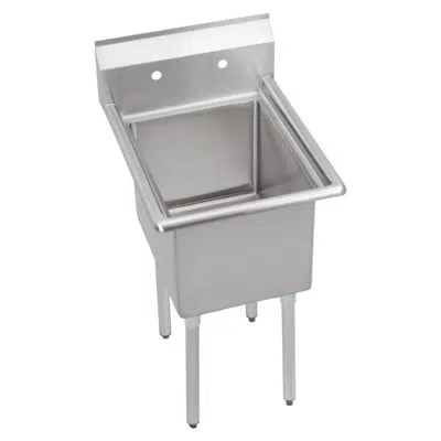 Зображення для 1C18X18-0X Elkay® Dependabilt™ Stainless Steel 23" x 23-13/16" x 44-3/4" 16 Gauge One Compartment Sink with Stainless Steel Legs