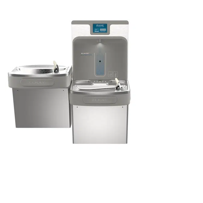 LZSTL8WSSP Elkay Enhanced Bottle Filler & Bi-Level ADA Cooler Refrigerated Stainless High Capacity Lead Drop Down Wrapper