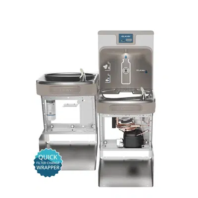 Immagine per LZSTL8WSSP Elkay Enhanced Bottle Filler & Bi-Level ADA Cooler Refrigerated Stainless High Capacity Lead Drop Down Wrapper