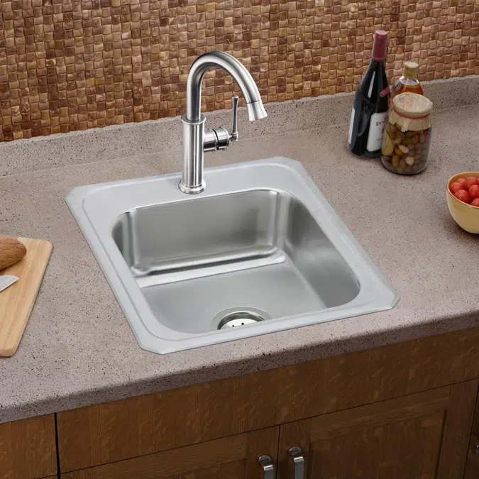 CR17211_3 Celebrity® Stainless Steel 17" x 21-1/4" x 6-7/8" Single Bowl Drop-in Sink