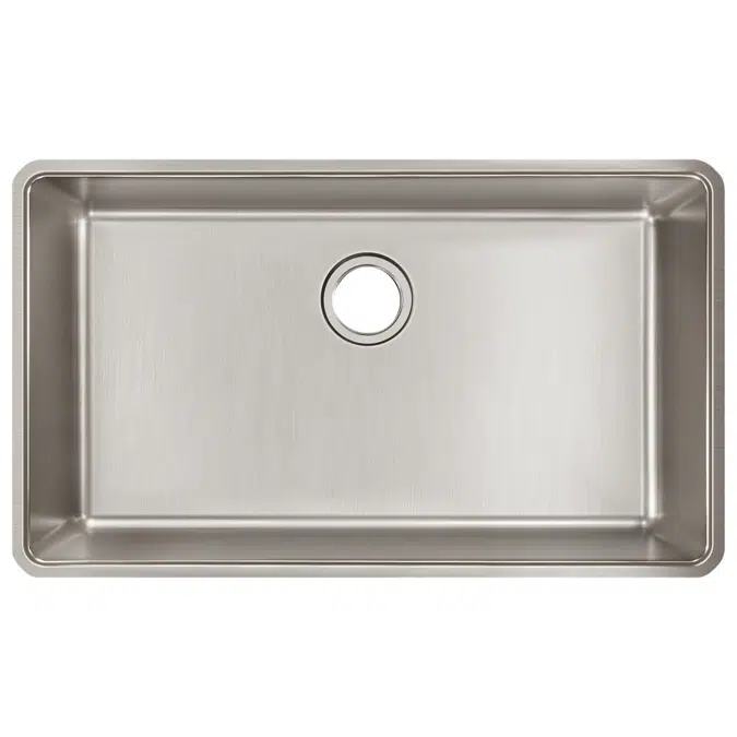 ELUH3017T Lustertone Iconix® 18 Gauge Stainless Steel 32-1/2 x 19-1/2" x 9" Single Bowl Undermount Sink