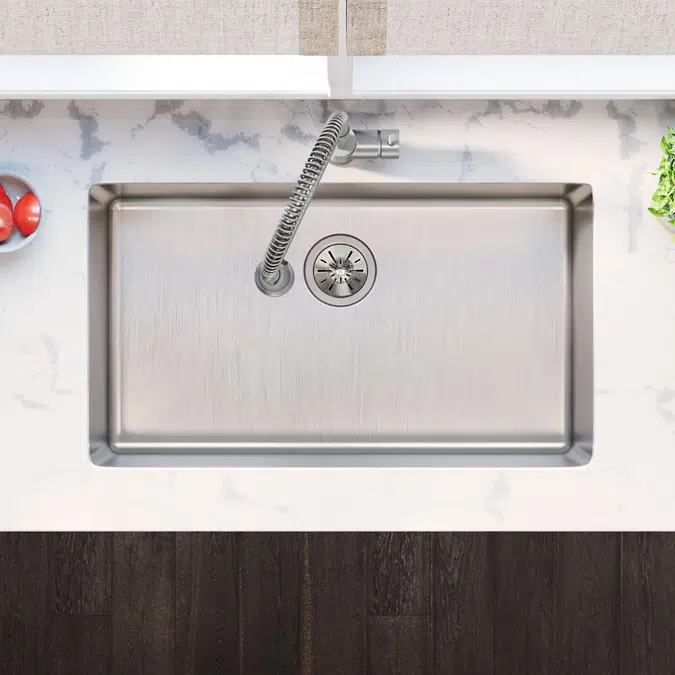 ELUH3017T Lustertone Iconix® 18 Gauge Stainless Steel 32-1/2 x 19-1/2" x 9" Single Bowl Undermount Sink