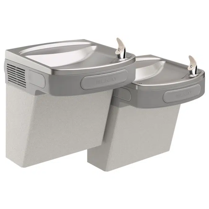 EZSTL8LC Elkay Versatile Wall Mount Bi-level ADA Cooler Non-filtered Refrigerated Light Gray Granite