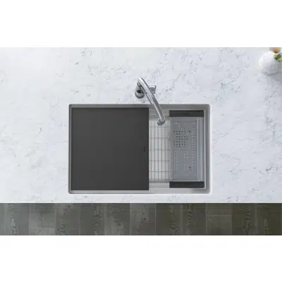 изображение для CS30_WPK_BPK_CWK Circuit Chef® Workstation Stainless Steel 32-1/2" x 20-1/2" x 10" Single Bowl Undermount Sink Kit