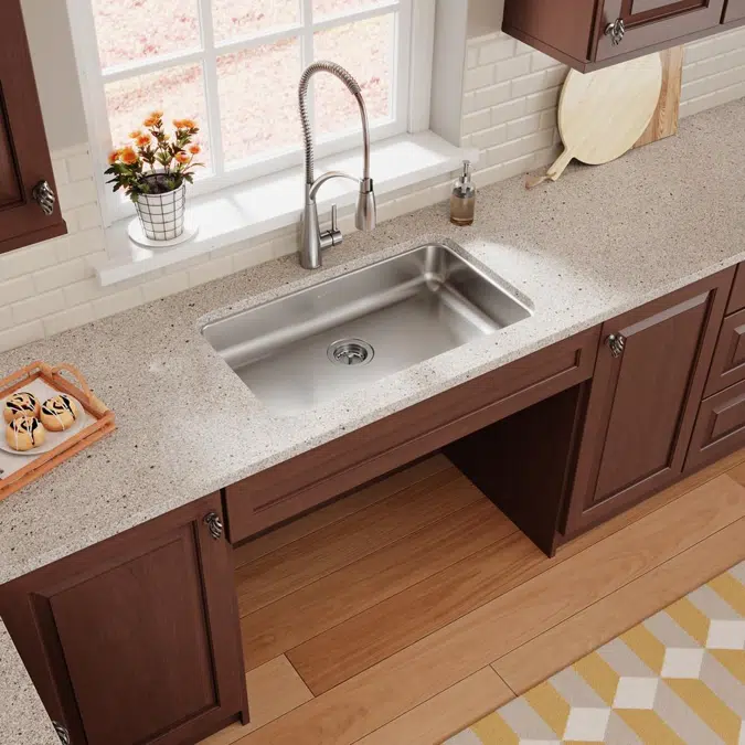 ELUHAD281655 Elkay Lustertone® Classic Stainless Steel, 30-1/2" x 18-1/2" x 5-3/8" Single Bowl Undermount ADA Sink