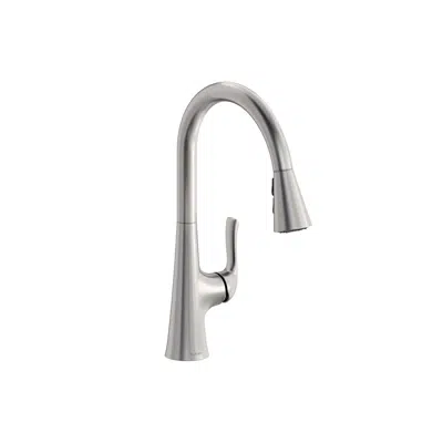 kép a termékről - Elkay Harmony Single Hole Kitchen Faucet with Pull-down Spray and Forward Only Lever Handle Lustrous Steel