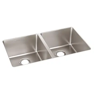 Image pour ELUH3118T Lustertone Iconix® 18 Gauge Stainless Steel 32-3/4" x 19-1/2" x 9" Double Bowl Undermount Sink
