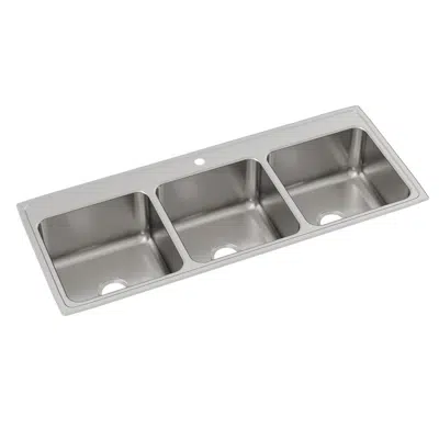 Зображення для LTR5422101_6 Elkay Lustertone® Classic Stainless Steel 54" x 22" x 10-1/8", Triple Bowl Drop-in Sink