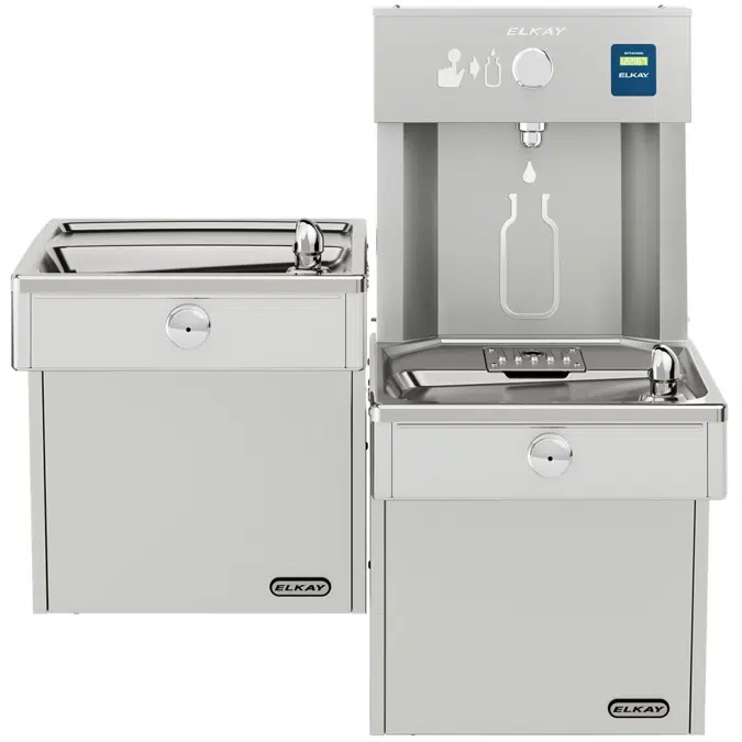 VRCTLDDWSK Elkay ezH2O®  Vandal-Resistant Bottle Filling Station & Bi-Level Cooler Non-Filtered Non-Refrigerated Stainless