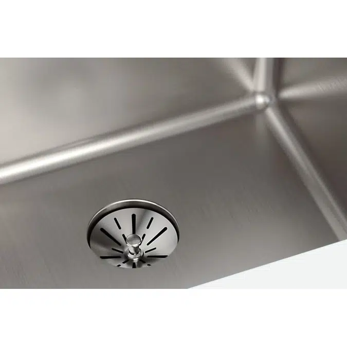 ELUHH1616TPD Lustertone Iconix® 16 Gauge Stainless Steel 18-1/2" x 18-1/2" x 9" Single Bowl Undermount Sink with Perfect Drain®