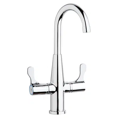 imazhi i LKD2223C Elkay® Single Hole Deck Mount Faucet with Gooseneck Spout Twin Lever Handles Chrome