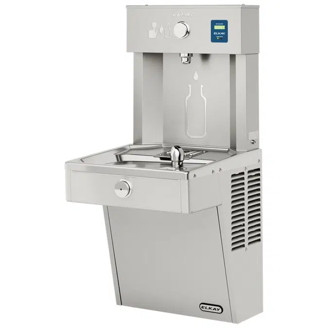 LVRCDWSK ezH2O®  Vandal-Resistant Bottle Filling Station & Single Cooler Filtered Non-Refrigerated Stainless