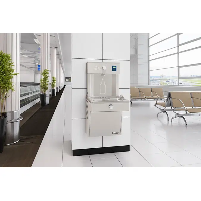 LVRCDWSK ezH2O®  Vandal-Resistant Bottle Filling Station & Single Cooler Filtered Non-Refrigerated Stainless
