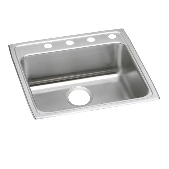 LRAD2222601_4_MR2 Lustertone® Classic Stainless Steel 22" x 22" x 6" Single Bowl Drop-in ADA Sink