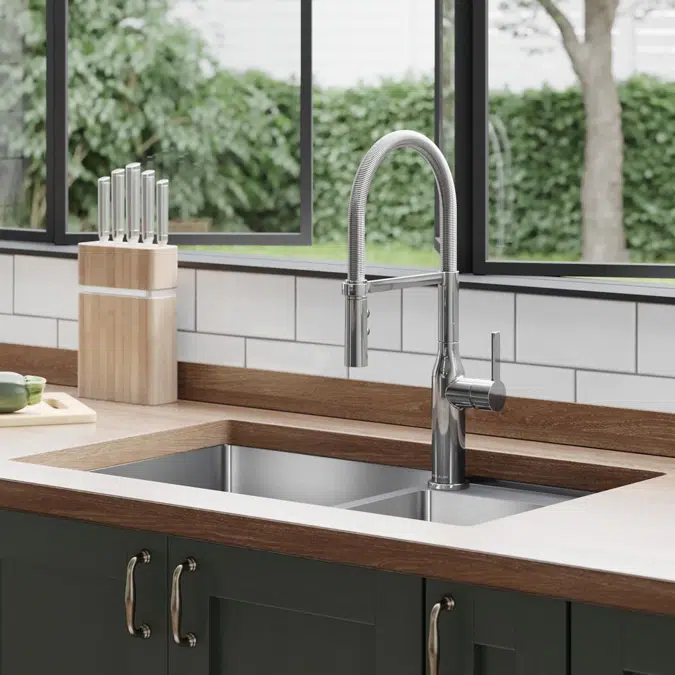 LKAV1061CR_LS_BKCR_MBCR Avado® Single Hole Kitchen Faucet with Semi-professional Spout and Forward Only Lever Handle