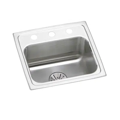 afbeelding voor LRAD1716651_3_MR2 Elkay Lustertone® Classic Stainless Steel 17" x 16" x 6-1/2" 1-Hole Single Bowl Drop-in ADA Sink