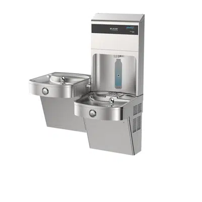 Image for LVRCTLDWSPRO Elkay® Pro Filtration™ VR Bottle Filling Station & Bi-Level ADA Cooler w/ Ultra Capacity Lead Filter - SS