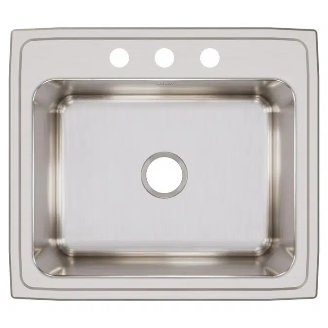 DLR2522121_4_MR2 Lustertone® Classic Stainless Steel 25" x 22" x 12-1/8" Single Bowl Drop-in Sink