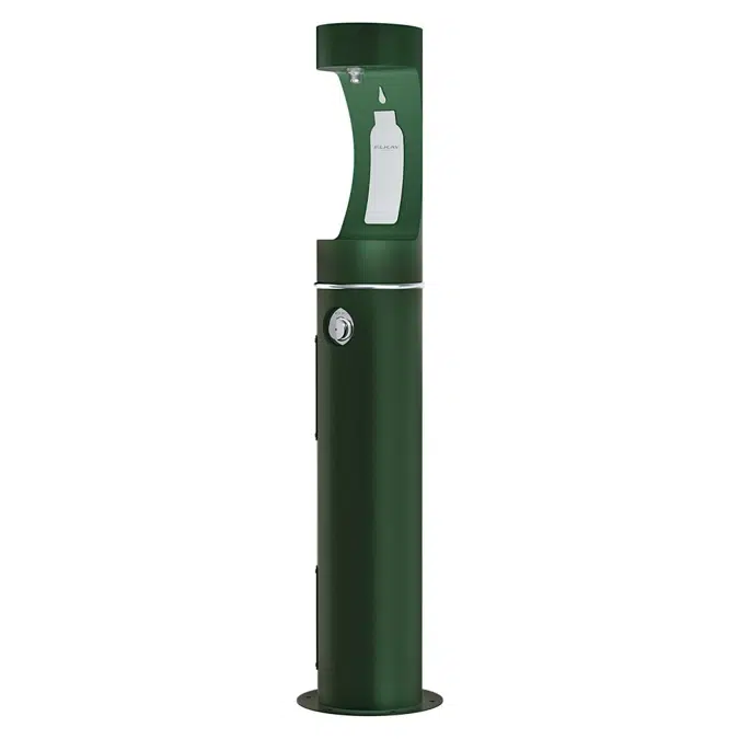 LK4400BFEVG_BLU_BLK_GRY Outdoor ezH2O®  Bottle Filling Station Pedestal Non-Filtered Non-Refrigerated