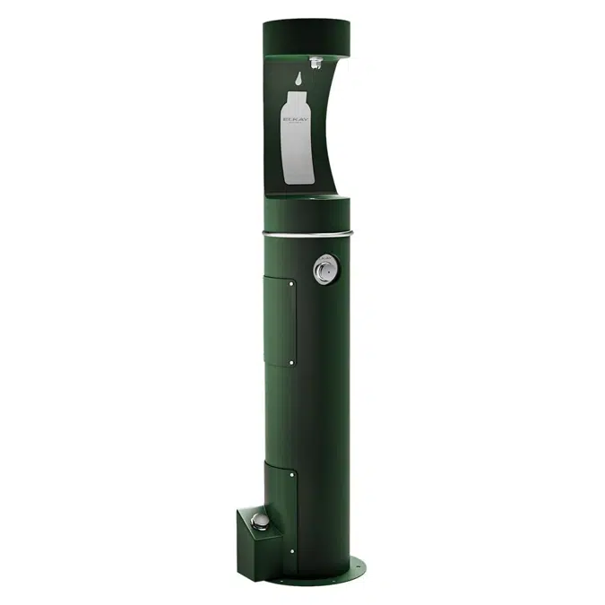 LK4400BFEVG_BLU_BLK_GRY Outdoor ezH2O®  Bottle Filling Station Pedestal Non-Filtered Non-Refrigerated