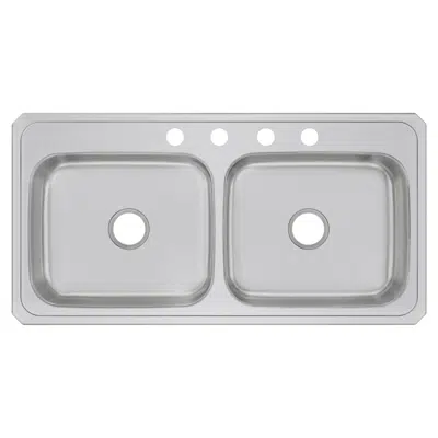 Image for CR33221_4 Celebrity® Stainless Steel 33" x 22" x 7" Equal Double Bowl Drop-in Sink
