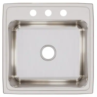 DLR2222101_4_MR2 Lustertone® Classic Stainless Steel 22" x 22" x 10-1/8" Single Bowl Drop-in Sink图像