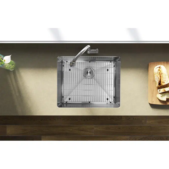 ECTRU21179TC Elkay Crosstown® 18 Gauge Stainless Steel 22-1/2" x 18-1/2" x 9" Single Bowl Undermount Sink Kit