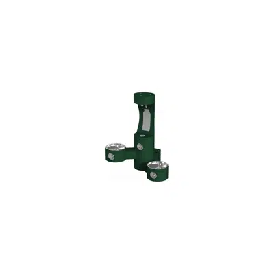 LK4409BFEVG Elkay Outdoor ezH2O Bottle Filling Station Wall Mount, with Bi-Level Fountain, Non-Filtered Non-Refrigerated, Evergreen图像