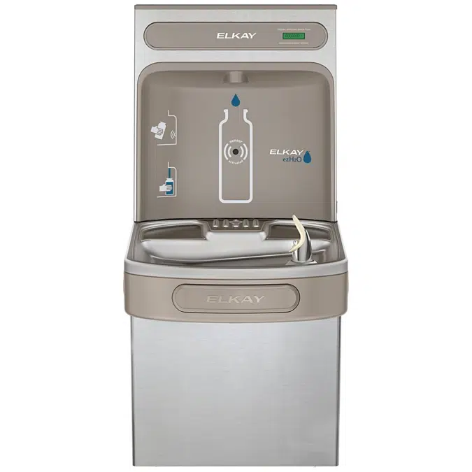 EZSDWSSK_LK ezH2O®  Bottle Filling Station with Single ADA Cooler Non-Filtered Non-Refrigerated Stainless