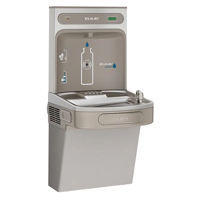LZSDWSVRSK_LK ezH2O®  Bottle Filling Station with Single ADA Vandal-Resistant Cooler Filtered Non-Refrigerated Stainless