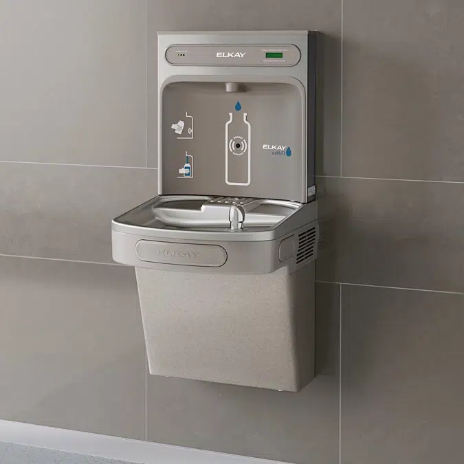LZSDWSVRSK_LK ezH2O®  Bottle Filling Station with Single ADA Vandal-Resistant Cooler Filtered Non-Refrigerated Stainless