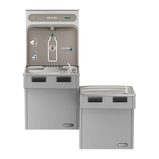 LMABFTL8WSLK Elkay ezH2O®  Bottle Filling Station with Mechanically Activated Bi-Level ADA Cooler Filtered Refrigerated Light Gray