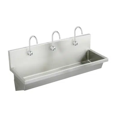 Image for Elkay Stainless Steel 72" x 20" x 8", Wall Hung Multiple Station Hand Wash Sink Kit