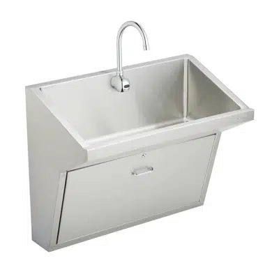 Immagine per EWSFAD13620SACC Elkay Stainless Steel 33" x 16-13/16" x 30" Wall Hung Single Station Surgeon Scrub Sink Kit