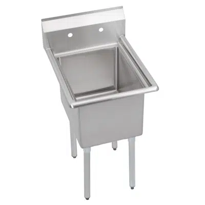 Зображення для E1C16X20-0X Elkay® Dependabilt™ Stainless Steel 21" x 25-13/16" x 43-3/4" 18 Gauge One Compartment Sink with Stainless Steel Legs