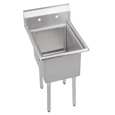 Image for E1C16X20-0X Elkay® Dependabilt™ Stainless Steel 21" x 25-13/16" x 43-3/4" 18 Gauge One Compartment Sink with Stainless Steel Legs