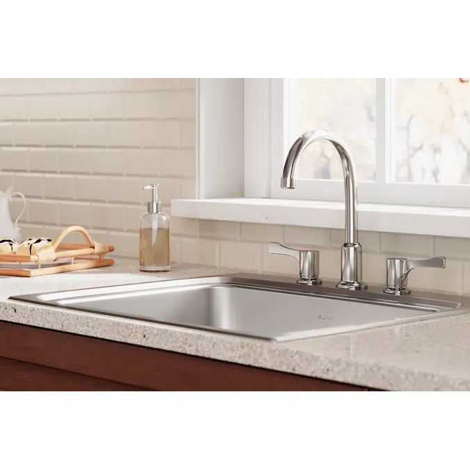 LR25221_5_MR2 Lustertone® Classic Stainless Steel 25" x 22" x 8-1/8" Single Bowl Drop-in Sink