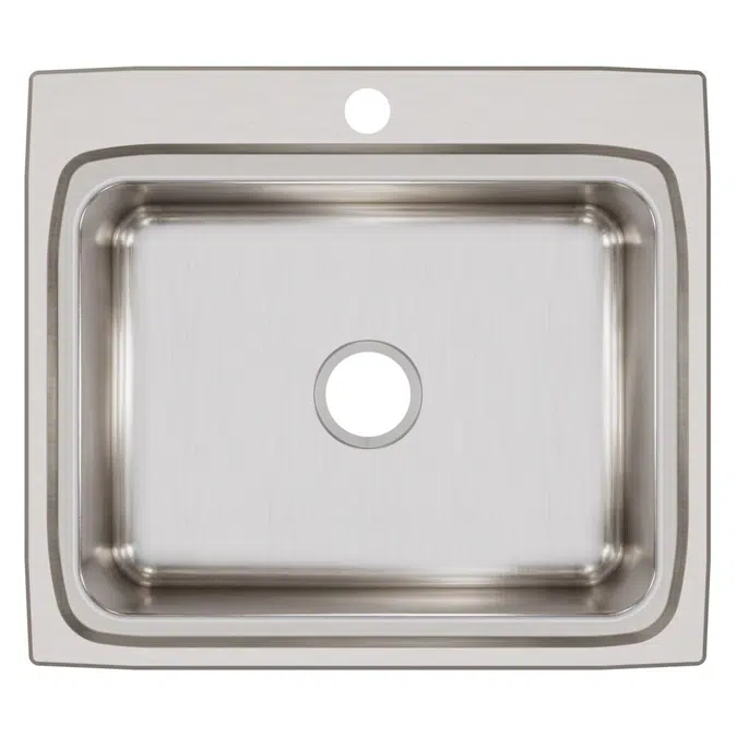 LR25221_5_MR2 Lustertone® Classic Stainless Steel 25" x 22" x 8-1/8" Single Bowl Drop-in Sink