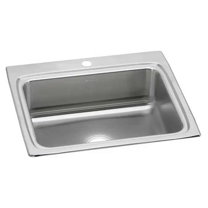 LR25221_5_MR2 Lustertone® Classic Stainless Steel 25" x 22" x 8-1/8" Single Bowl Drop-in Sink