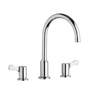 obraz dla LKD2439CElkay 8" Centerset Concealed Deck Mount Faucet with Arc Spout and 2-5/8" Lever Handles Chrome