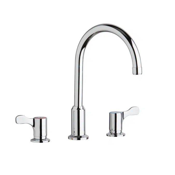 Elkay 8" Centerset Concealed Deck Mount Faucet with Arc Spout and 2-5/8" Lever Handles Chrome