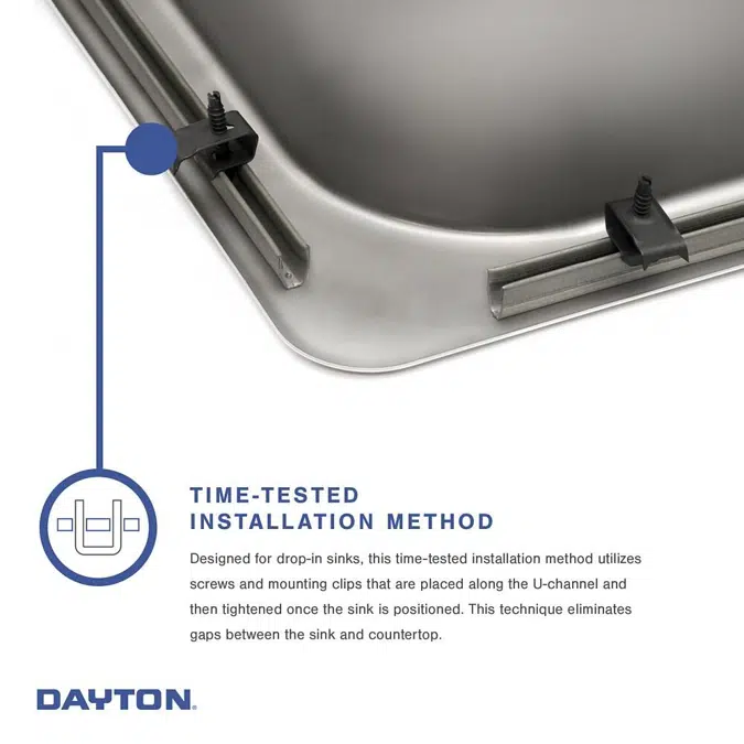 DDW50233223_4 Dayton® Stainless Steel 33" x 22" x 7-1/16" Equal Double Bowl Drop-in Sink (50 Pack)