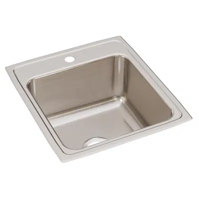 Image for DLR2022101 Elkay Lustertone® Classic Stainless Steel 19-1/2" x 22" x 10-1/8" 1-Hole Single Bowl Drop-in Sink