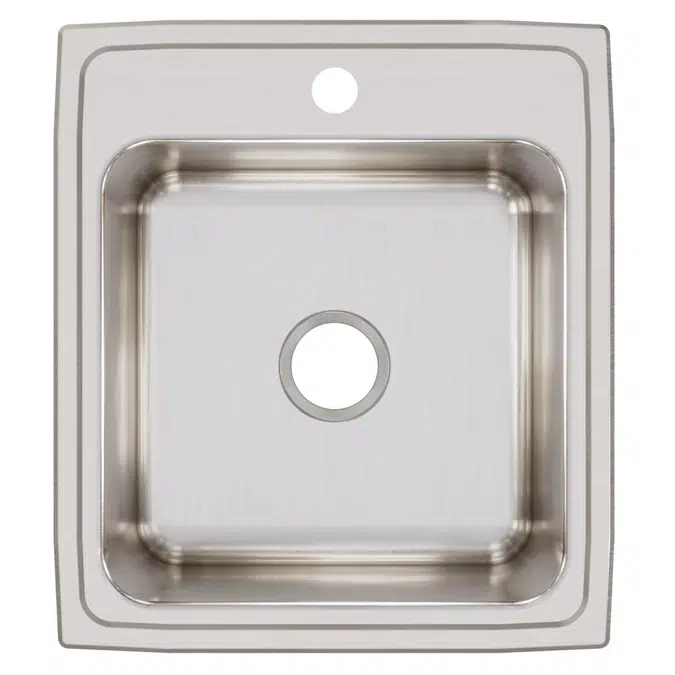 DLR2022101 Elkay Lustertone® Classic Stainless Steel 19-1/2" x 22" x 10-1/8" 1-Hole Single Bowl Drop-in Sink