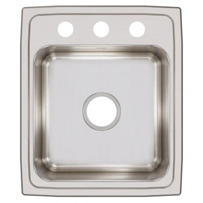 LR17203 Lustertone® Classic Stainless Steel 17" x 20" x 7-5/8" Single Bowl Drop-in Sink